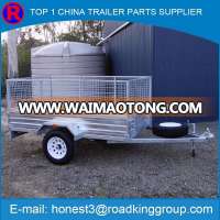 single axle galvanized cage trailer