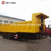 3 axle 45m3 rear dump trailer for coal transportation tipper trailer on sale